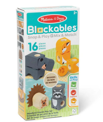Melissa & Doug Blockables Waldtierfreunde