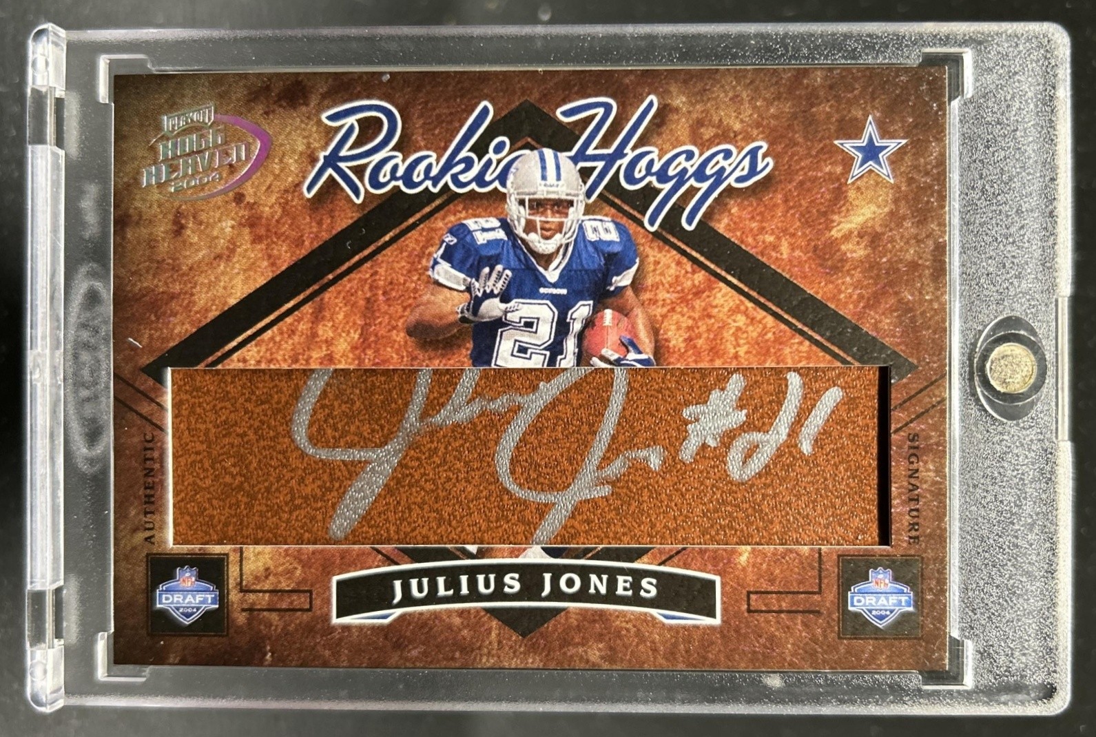 Julius Jones Playoff Hogg Heaven Rookie Hoggs #RH33 Autograph