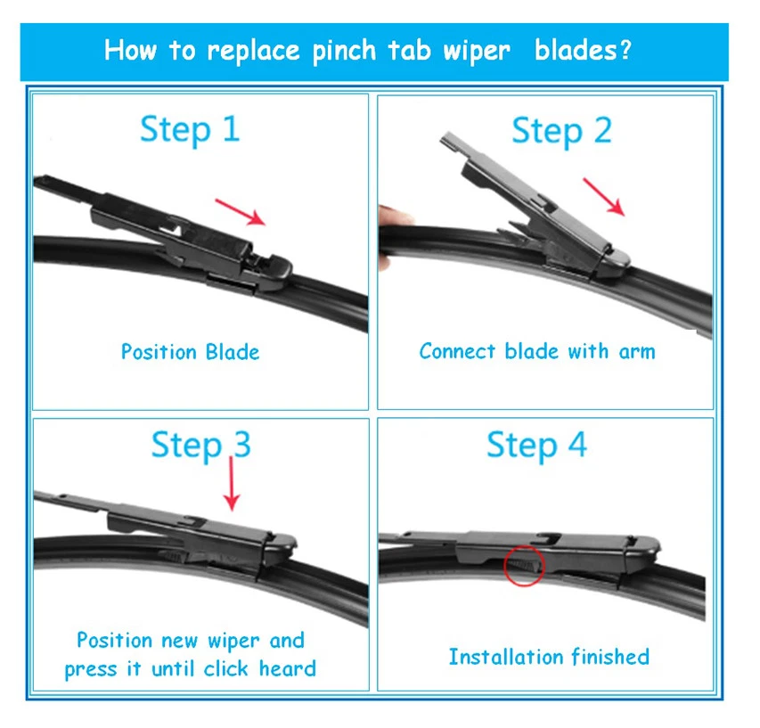 Front Windshield Wiper Blades For Renault Koleos 2008-2015 OEM Quality 24"+19" - Image 3 of 3