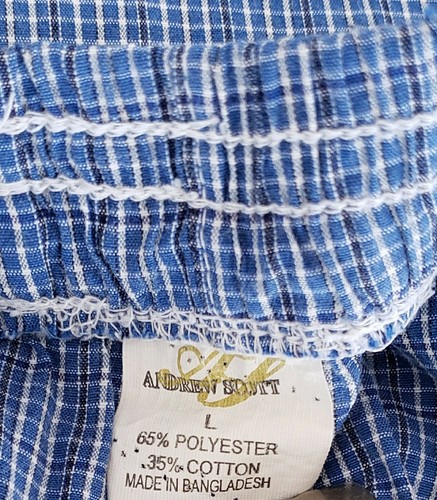 Andrew Scott in motion Pajama Pants Plaid men's large (NEVER WORN) WITH POCKETS - Picture 3 of 3