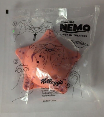 2002 Kellogg's Disney Pixar -Finding Nemo 2'' PEACH the Starfish Water Toy