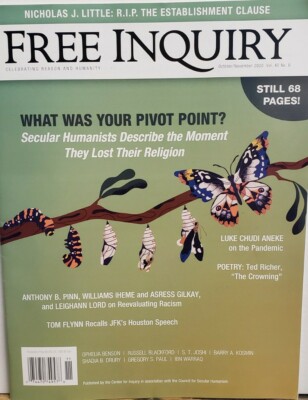 Free Inquiry Oct Nov 2020 Secular Humanists Lost Their Religion FREE ...
