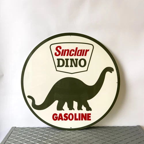 Vintage Sinclair Dino Gasoline Sign – Oil & Gas Memorabilia – XL • 19.7" (50cm)