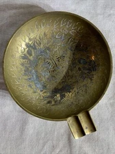 Vintage Brass Ashtray from India