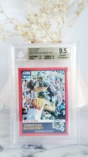 2019 Panini Score Christian McCaffrey SSP /20 Red Zone Refractor BGS 9.5 Gem Mt!