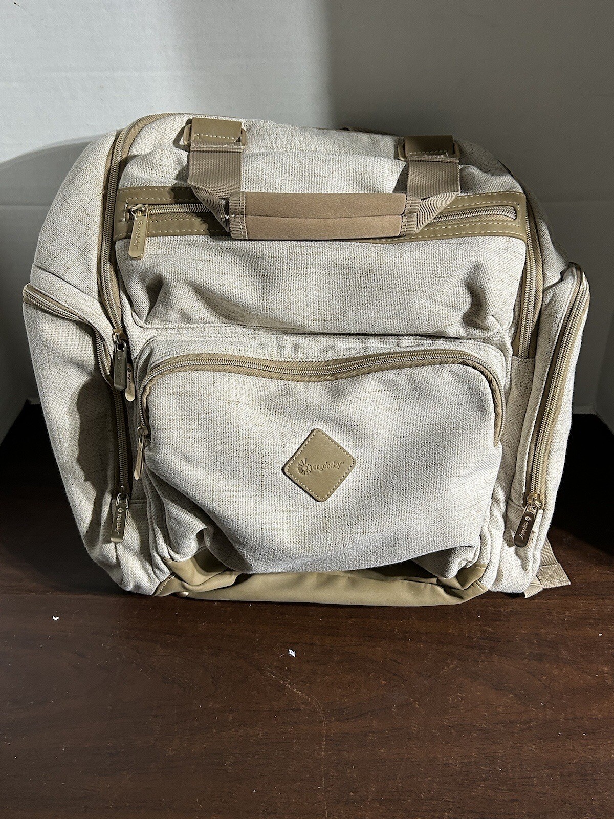 Ergobaby Diaper Bag Backpack Out For Adventure Linen Bag-image