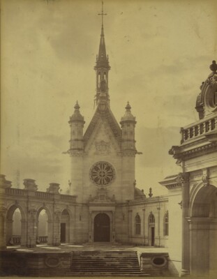 Frankreich Chateau de Chantilly Schlosskapelle altes Foto Chalot 1885 #2