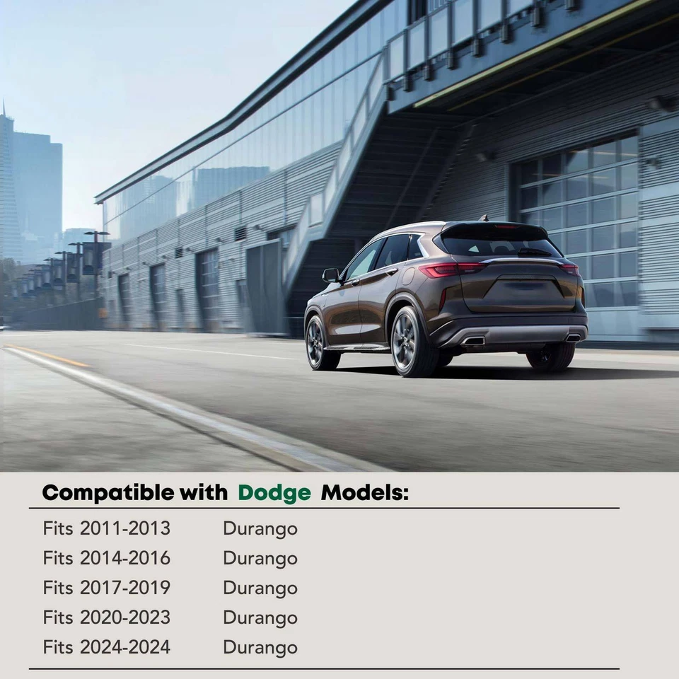 Barras laterales redondas de acero negro de 3" para Dodge Durango 2011-2023 deportivo utilitario Foto 2 de 4