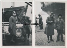2x Orig. Foto RAD m. chinesische Besatzung Dampfer Schiff Boot MAIN Bremen