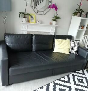 Ikea Friheten 3 Seat Sofa Bed Bomstad Black Ebay