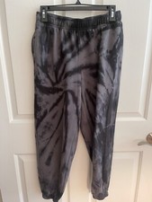 Unbranded Black/gray Tie Dye Sweat Pants, tag Removed, Presumed Sz Adult Small