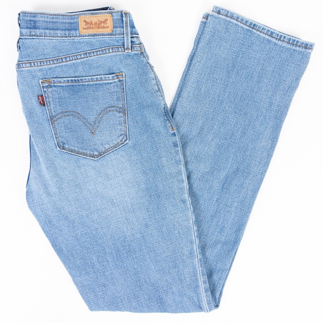 Levis 525 Perfect Waist Straight Leg Womens Jeans Light Wash Size 10M 30/32 | eBay