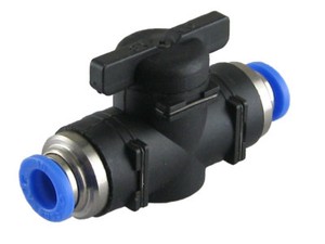 Nizirioo Pneumatik Steckverbinder - 5 Stück Kugelhähne 8mm Schwarz