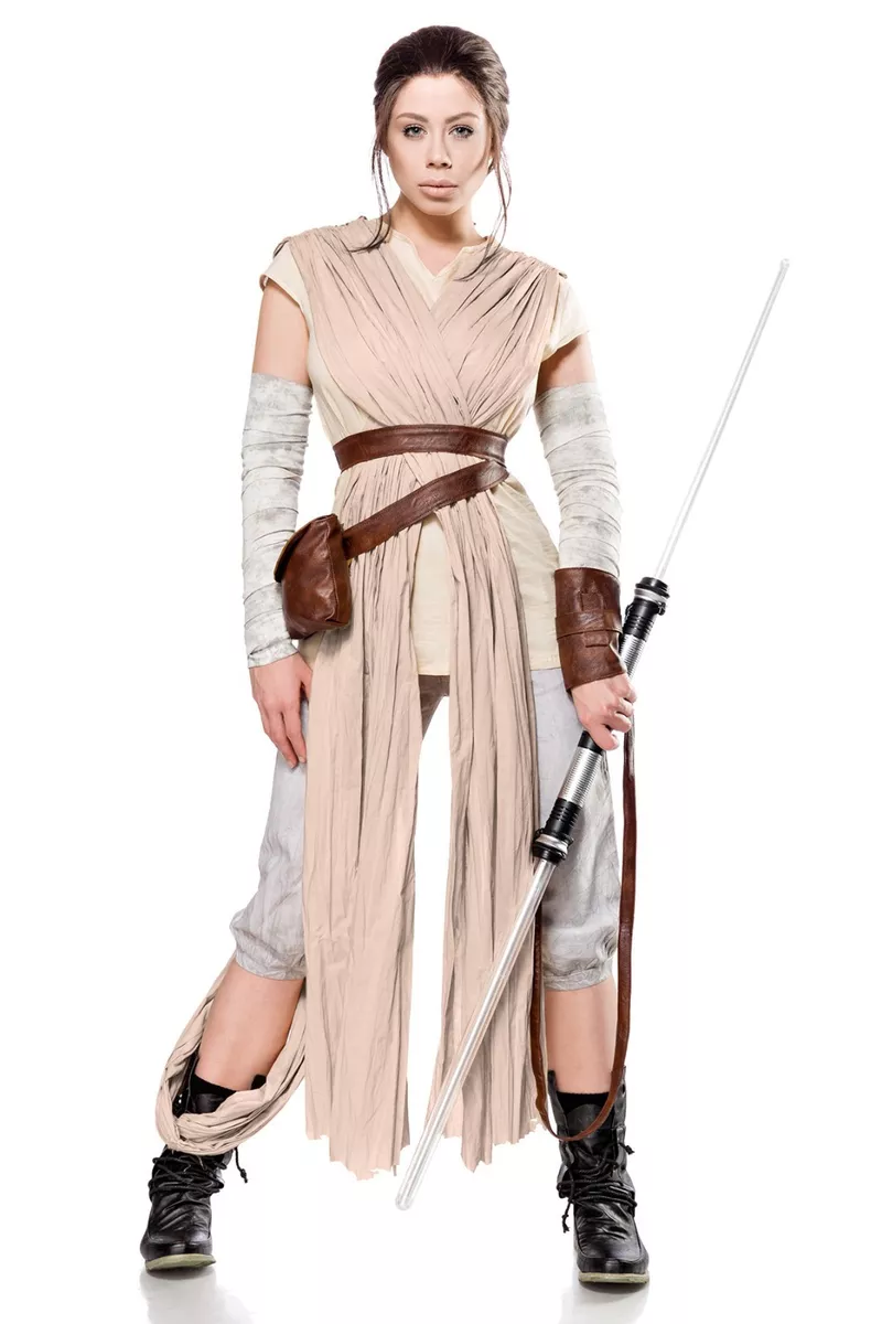 Costume Rey Star Wars Guerre Stellari Jedi Donna Carnevale Cosplay
