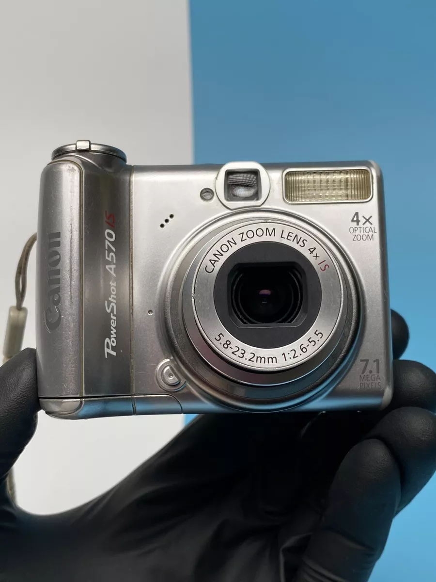 Canon PowerShot A570 IS 7.1MP Digital Camera - Silver | eBay