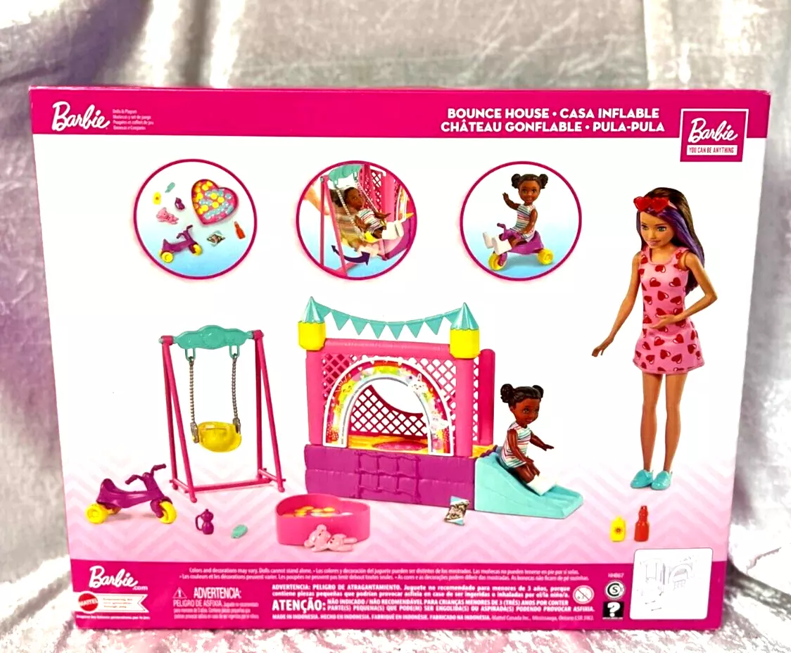 Barbie Skipper Babysitters Inc. Bounce House Dolls and Playset