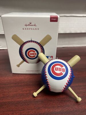 Hallmark CHICAGO CUBS ORNAMENT Baseball Magic Plays Take Me Out The Ball Game