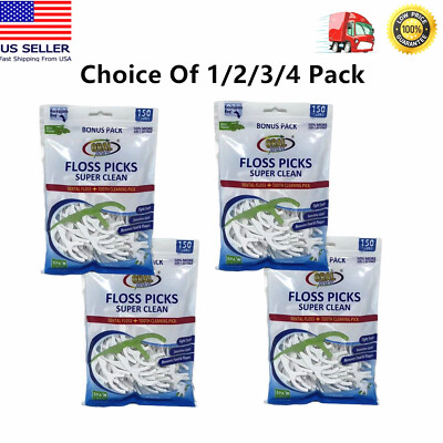 1/2/3/4 Pack ORAL FUSION Dental Floss Tooth Cleaning Pick Mint  (150 Each Pack)