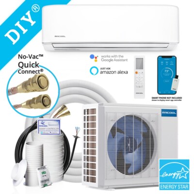 MRCOOL  E Star DIY 4th Gen 12k BTU Ductless Mini-Split Heat Pump Complete System