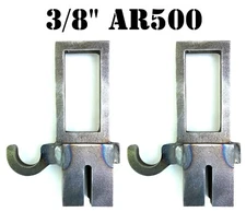 3/8” AR500 Steel Shooting Target - 2x4 T-Post Topper Stand Bracket Mounts - 2pc