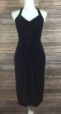BCBG Maxazria NWOT Womens Halter Ruched Embellished Dress Small Blue Black A27 | eBay BCBG Maxazria NWOT Womens Halter Ruched Embellished Dress Small Blue Black A27 | eBay