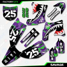 Purple Savage Camo Graphics Kit fits 09-12 Kawasaki KXF250 KXF 250 Decals 