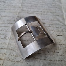 G&uuml;rtelschnalle Teufel massiv Silber 19. Jh. Victorian Silver Buckle 19thC