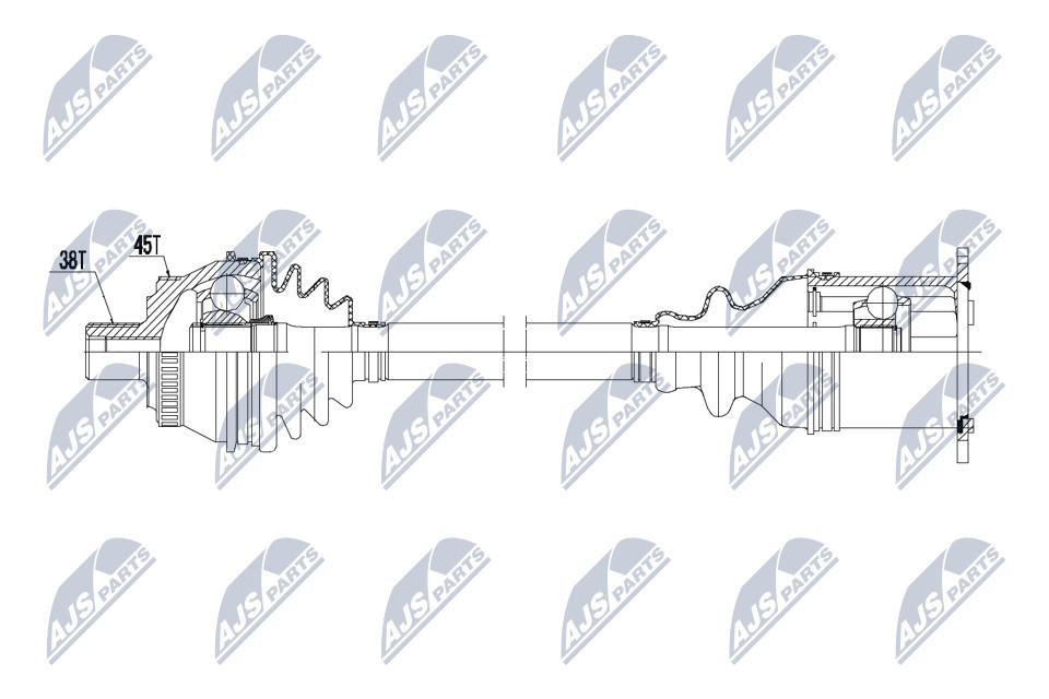 NPW-AU-017 NTY Drive Shaft for AUDI