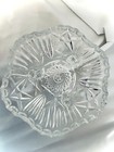 Heavy 8” Crystal Candy Trinket Dish & Lid Clear Three Toe Stars & Fans Vintage — photo 5