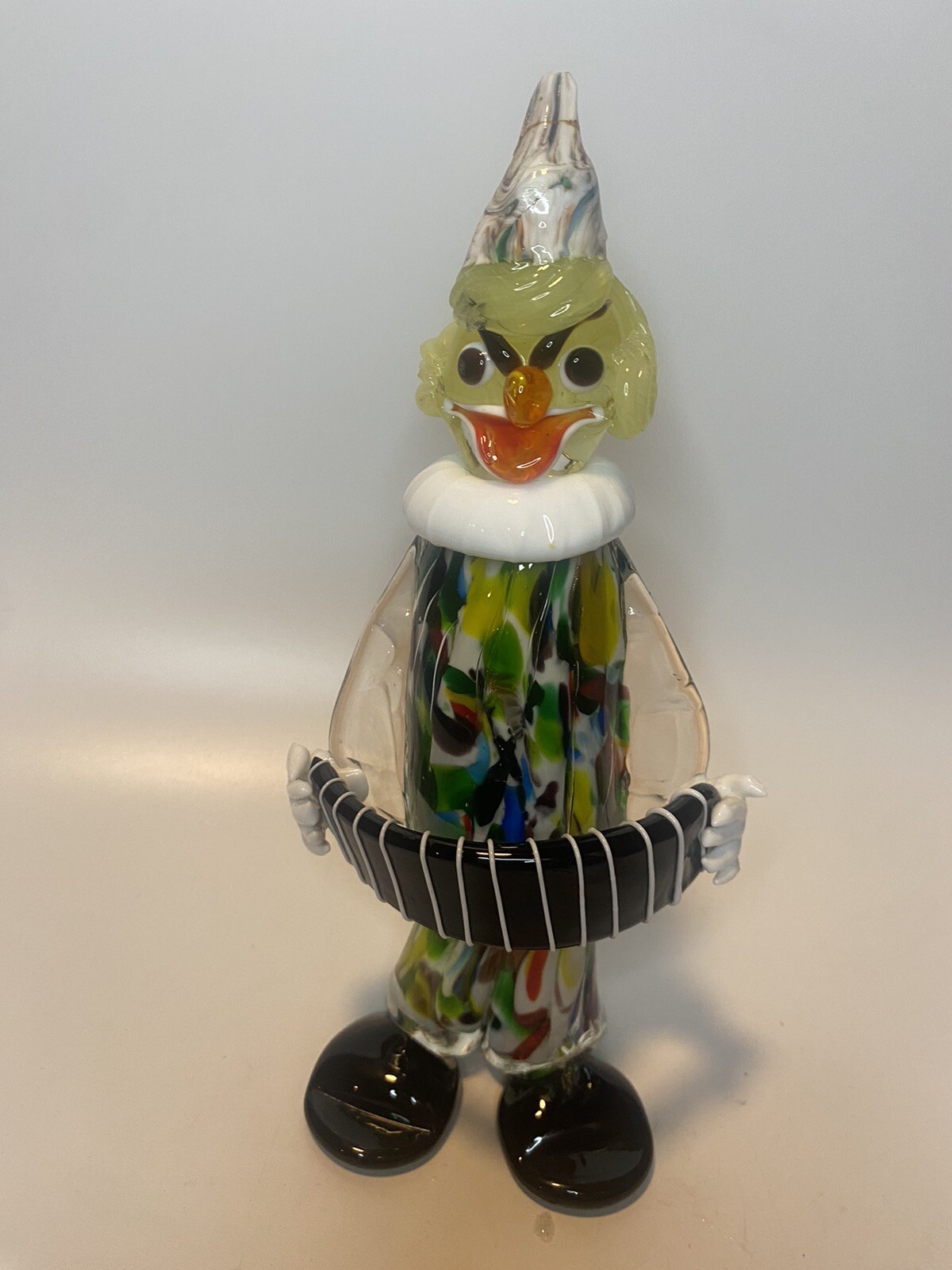 Jouet Ancien Automate Filoguidé Clown Accordéon – Collection Vintage