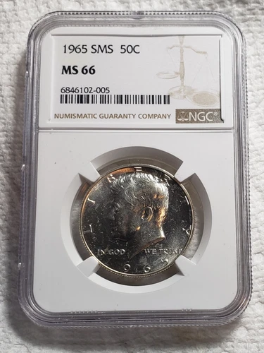 1965 Kennedy Half Dollar SMS NGC MS66