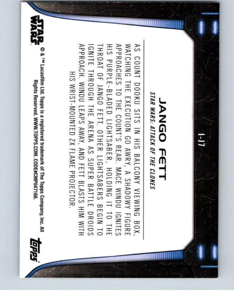 2021 Topps Star Wars Bounty Hunters Feared Jango Fett #IJ7