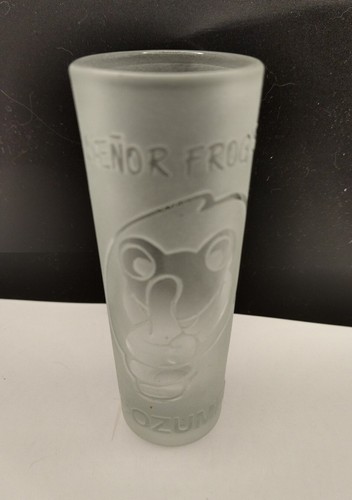 Senor Frog's Cozumel Mexico Clear Frosted Tall 4” Tequila Shot Glass Souvenir  - Picture 1 of 11