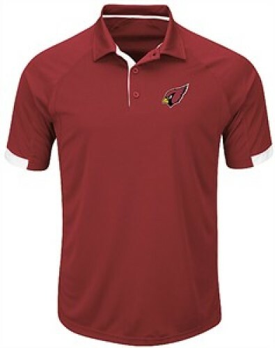 Arizona Cardinals Mens Crimson Majestic Last Second Win Synthetic Polo Shirt - Foto 1 di 5