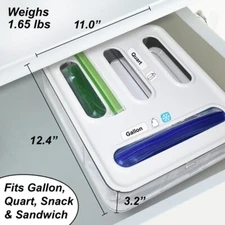 Ziploc Bag Storage Organizer For Kitchen Drawer Wall Mountable