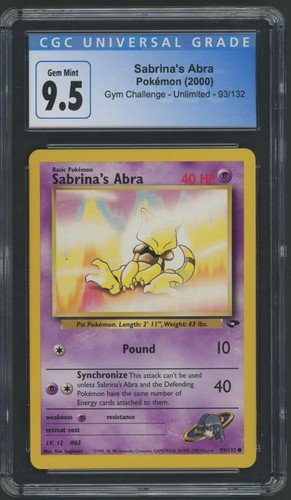 Sabrina's Abra (Unlimited) graded CGC 9.5 for sale on eBay