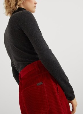 BRUNELLO CUCINELLI WOMEN'S RED CORDUROY TROUSERS MSRP $2100