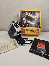 Vintage Kodak Instamatic M24 Super 8 Movie Camera Electric Eye 8mm F/2.7 Box