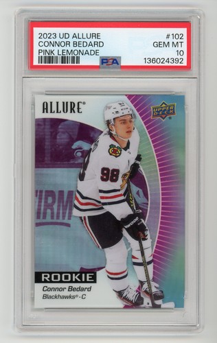 Connor Bedard [Pink Lemonade] #102 card from 2023 Upper Deck Allure