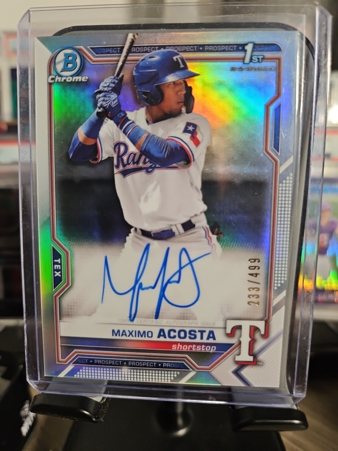 2021 Bowman Chrome Prospects Auto Refractor 233/499 Maximo Acosta #CPA-MA Auto