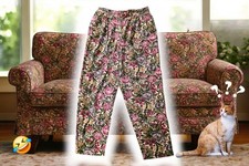 RARE Vintage 80s Jantzen Floral Print High Rise Tapered Pleated Pants Size 14P