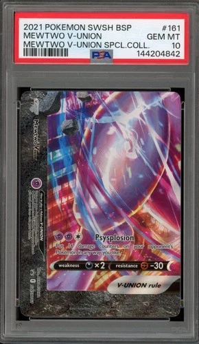Pokemon Mewtwo V-Union Special Coll. Black Star Promo SWSH161 PSA 10 Gem Mint
