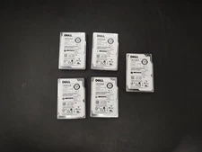Lot of 5 Dell 1.2TB 2.5" HUC101212CSS600 SAS Server Drives - Wiped and Tested