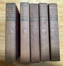 5 Books by Rudyard Kipling printed by Macmillan & Co London 1899 Gift