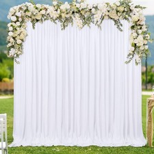 White Backdrop Polyester Background Drapes 10ft x 8ft Photography Backdrop Outdo