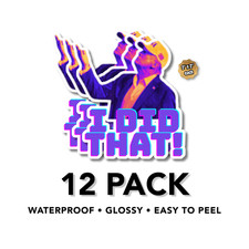 Trump "I DID THAT " Stickers, 12 pk Waterproof Decals for Gas Prices Gas Pump