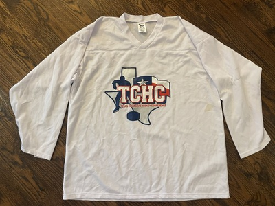 #ad #ad Troy White Hockey Jersey Senior XL TCHC Texas Collegiate Hockey Conference #7 $10.49