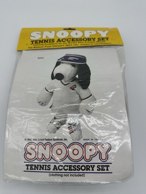VINTAGE SNOOPY TENNIS ACCESSORY SET IN PACKAGE SNEAKERS VISOR FOR 11.5 in DOLL