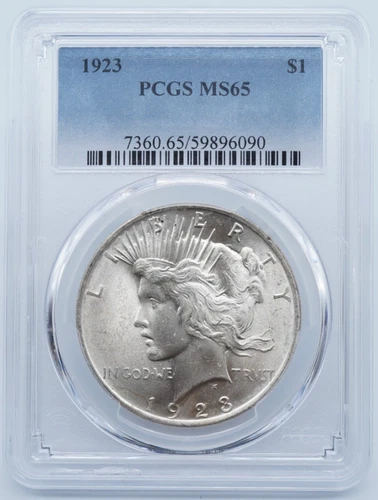 1923 P Peace Silver Dollar $1 PCGS MS65 - U1133