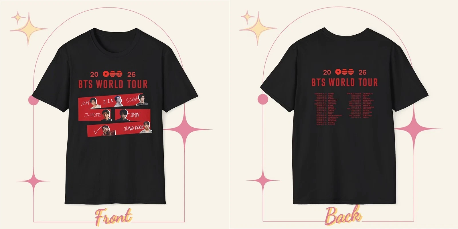 2026 World Tour BTS Unisex T-Shirt